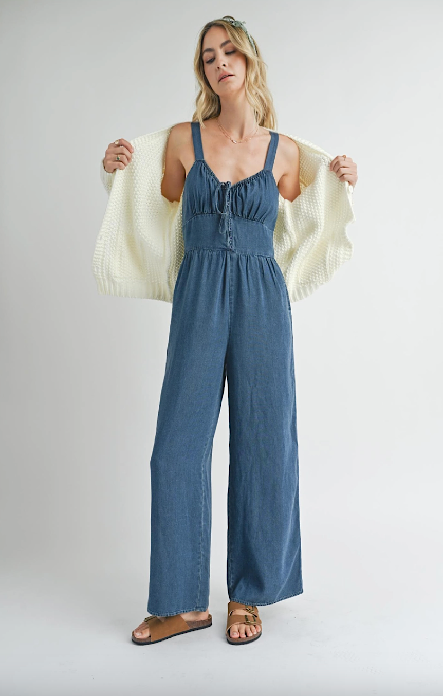 archives button front jumpsuit