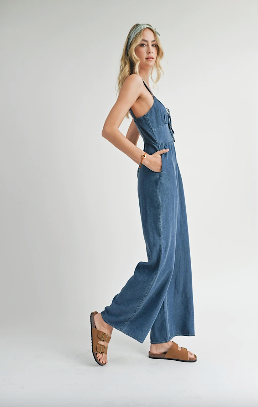 archives button front jumpsuit