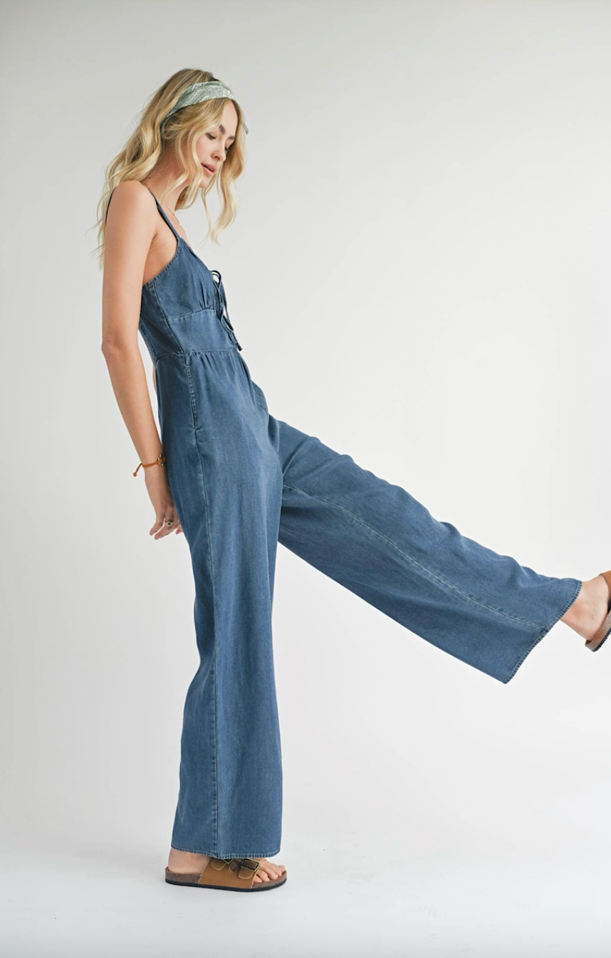 archives button front jumpsuit