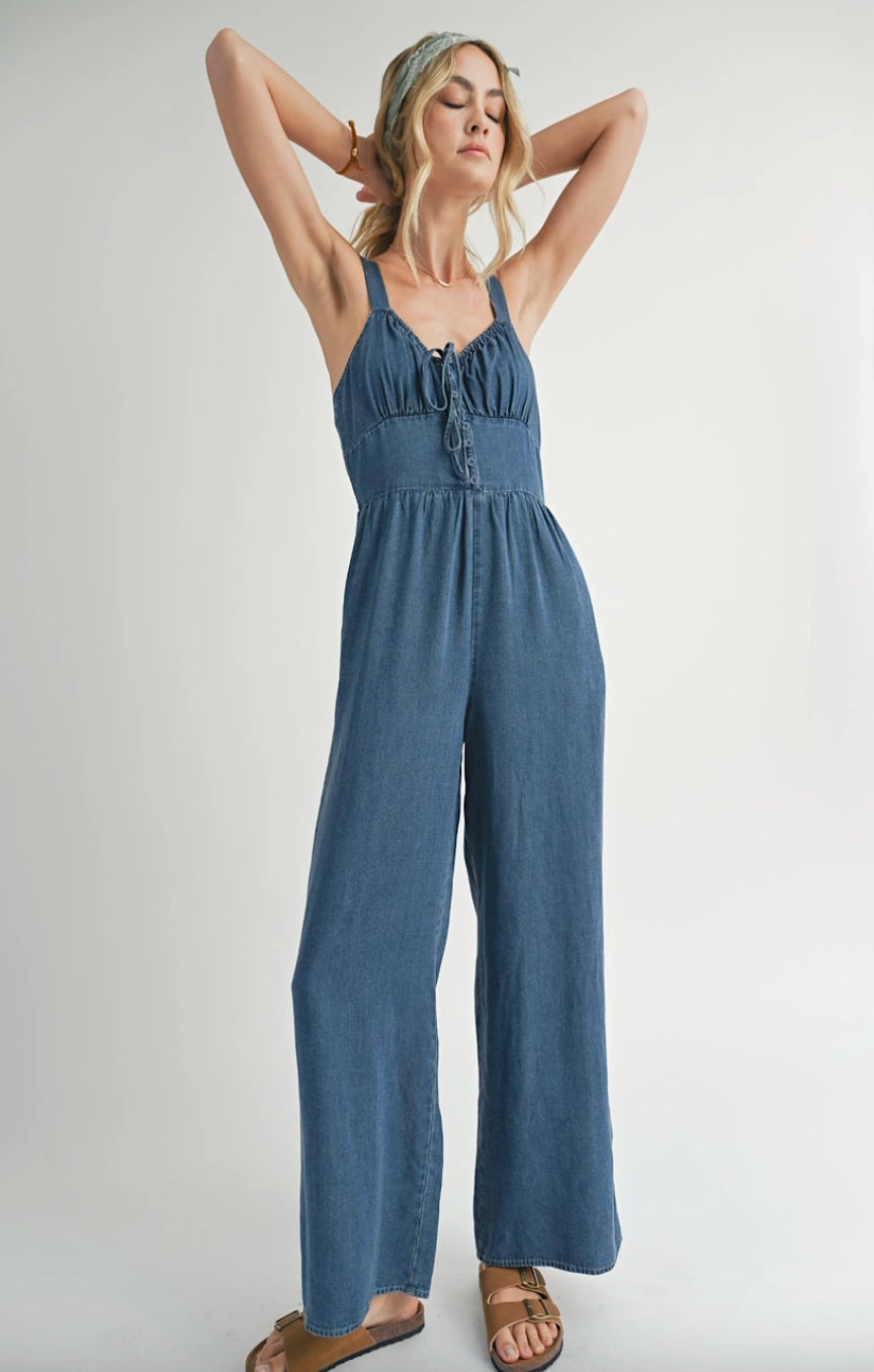 archives button front jumpsuit