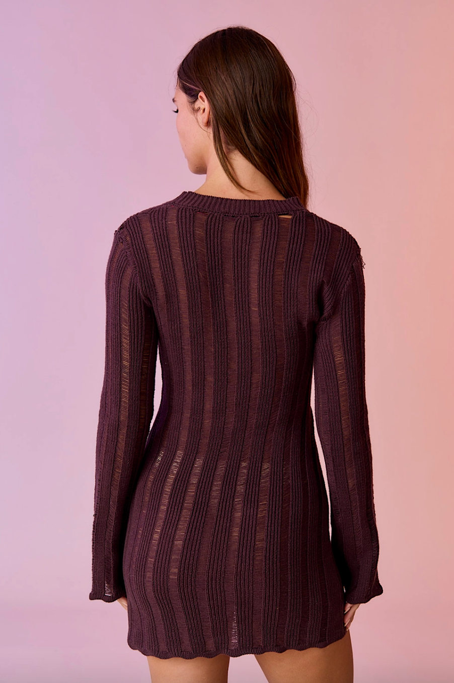 sadie ladder knit mini dress