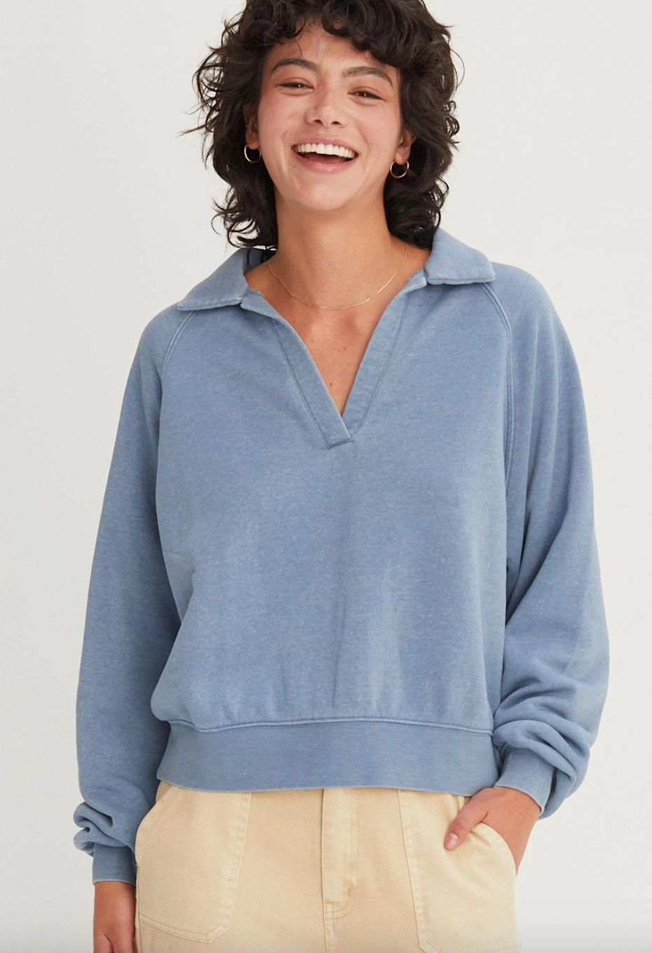 octavia collared sweatshirt