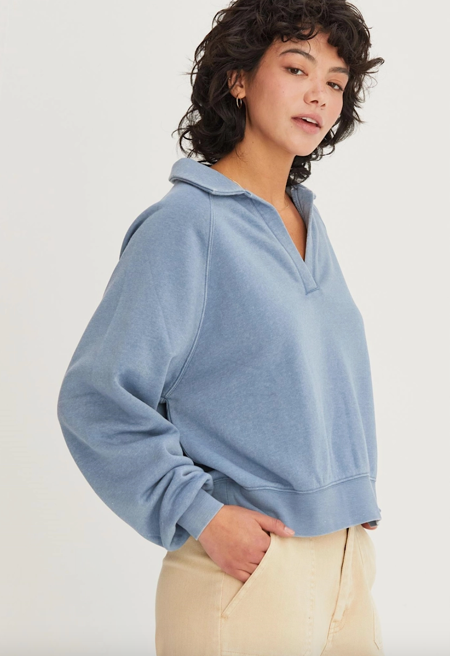 octavia collared sweatshirt