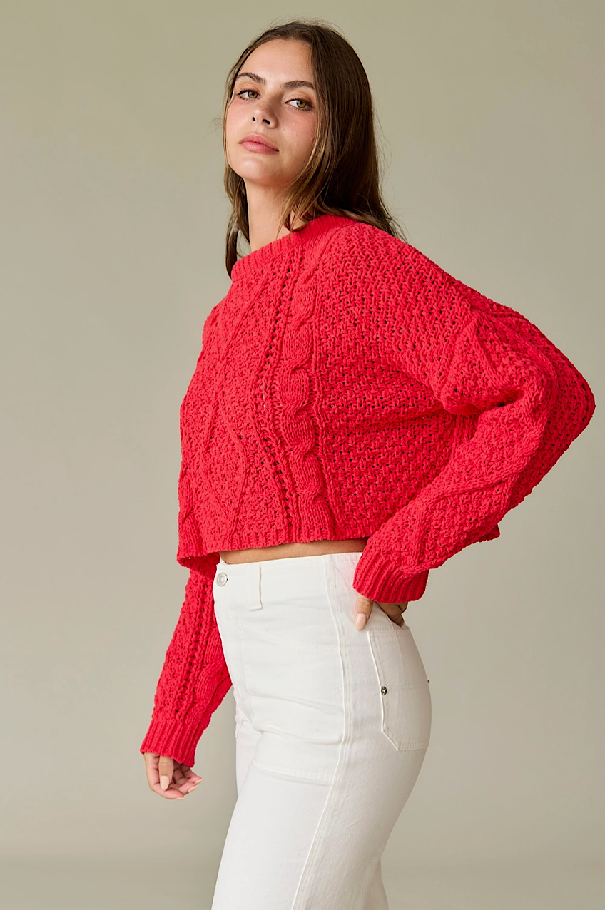 cora cable knit sweater