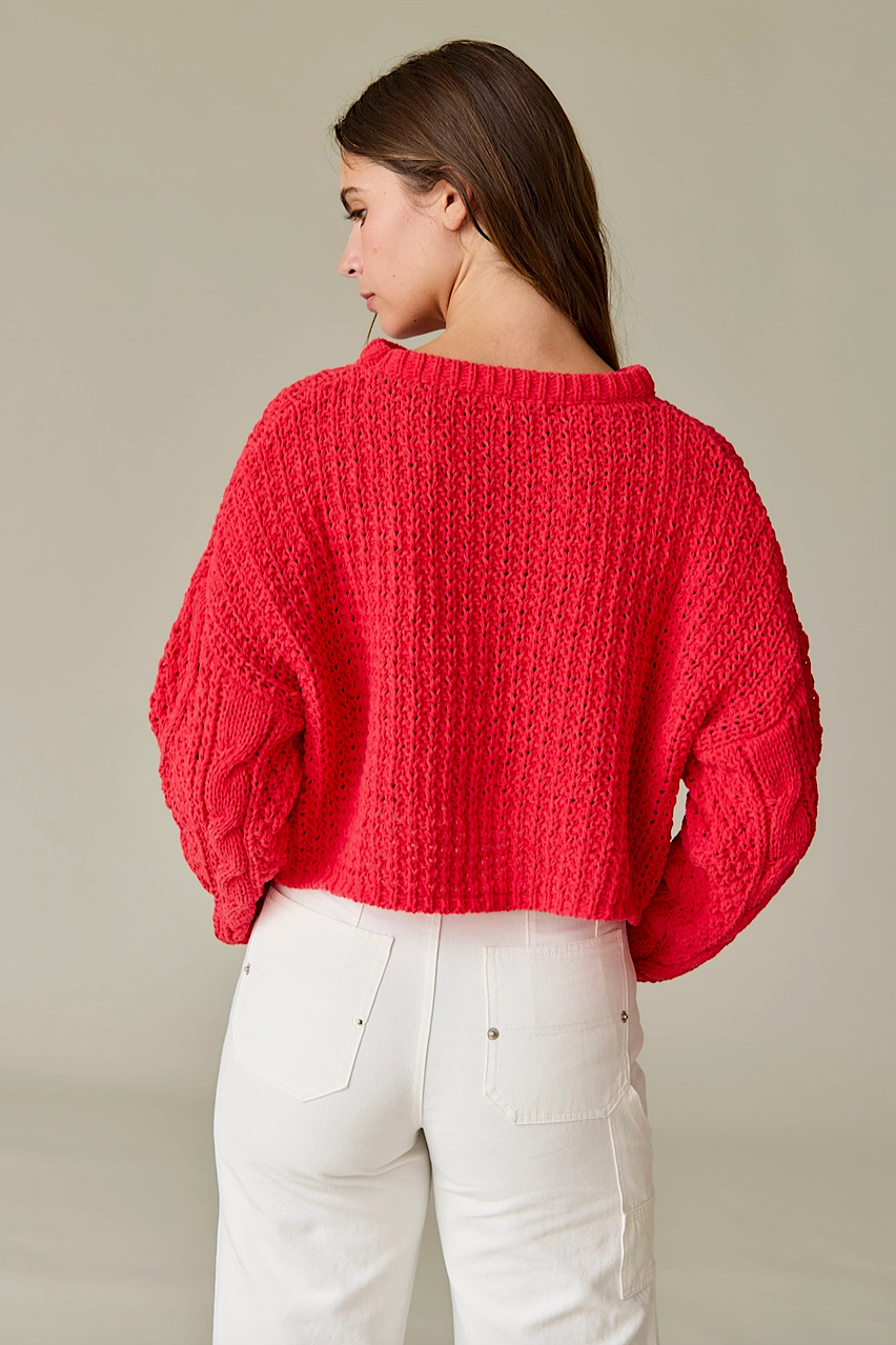 cora cable knit sweater