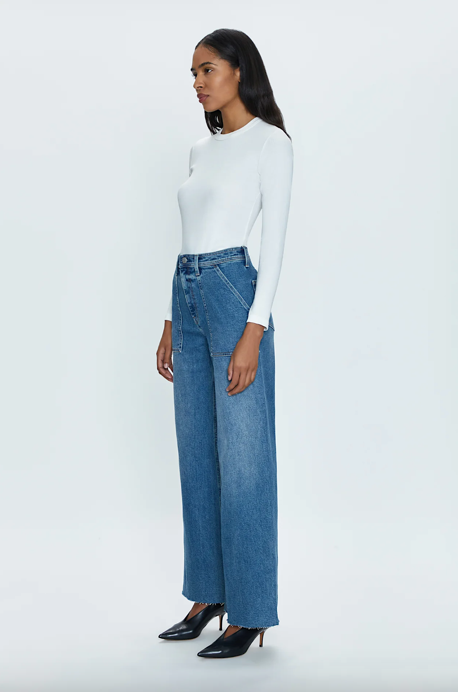 penny utility high rise wide leg - canal