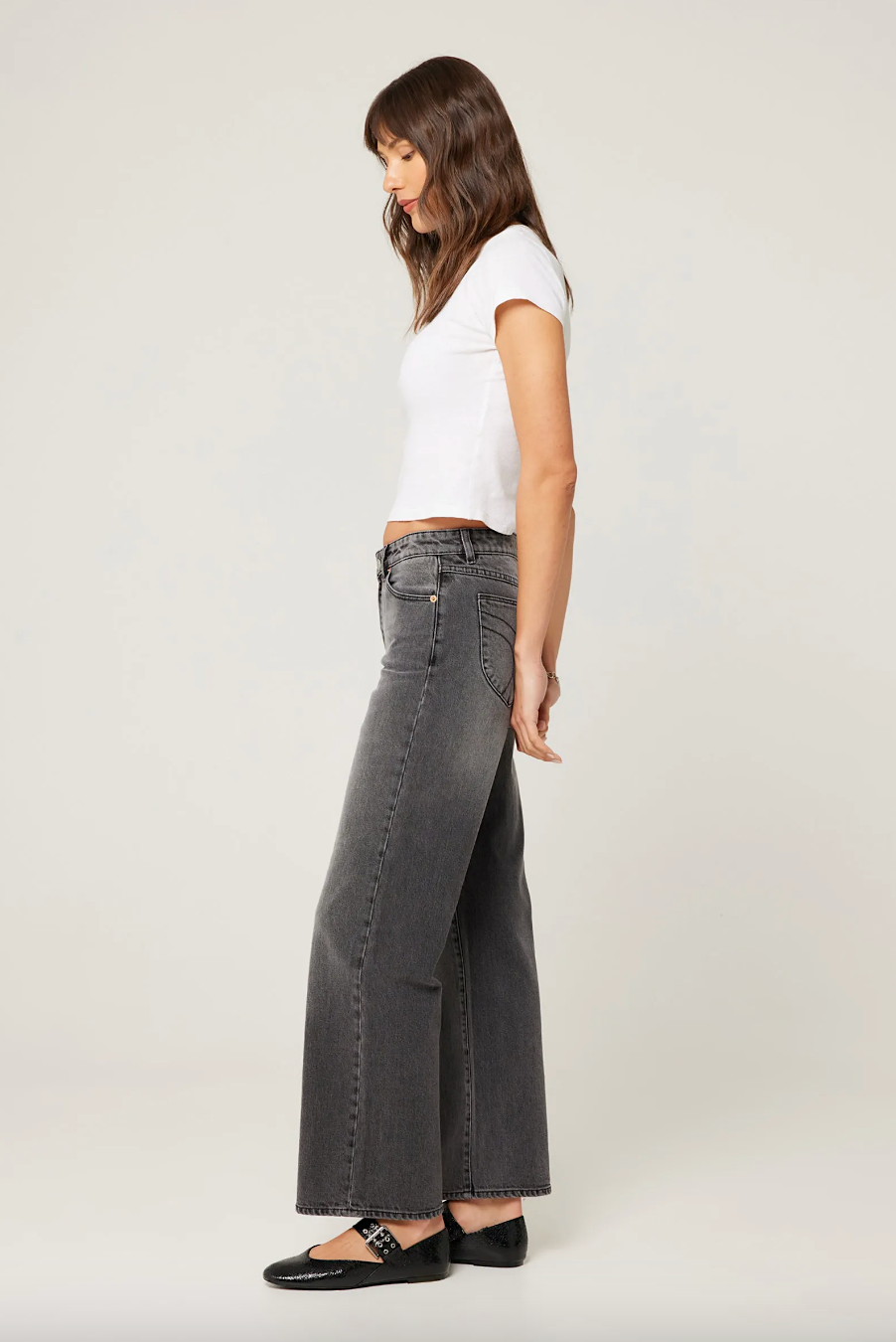 rolla's heidi wide leg - worn black