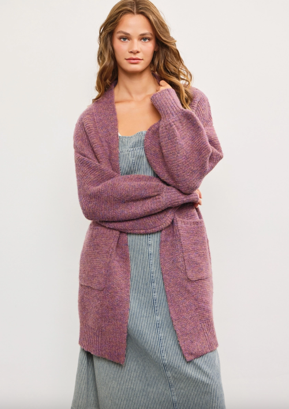 blossom balloon sleeve cardi