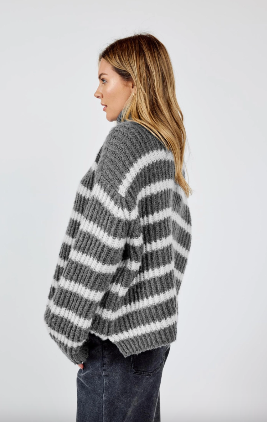 ezra striped turtle neck sweater