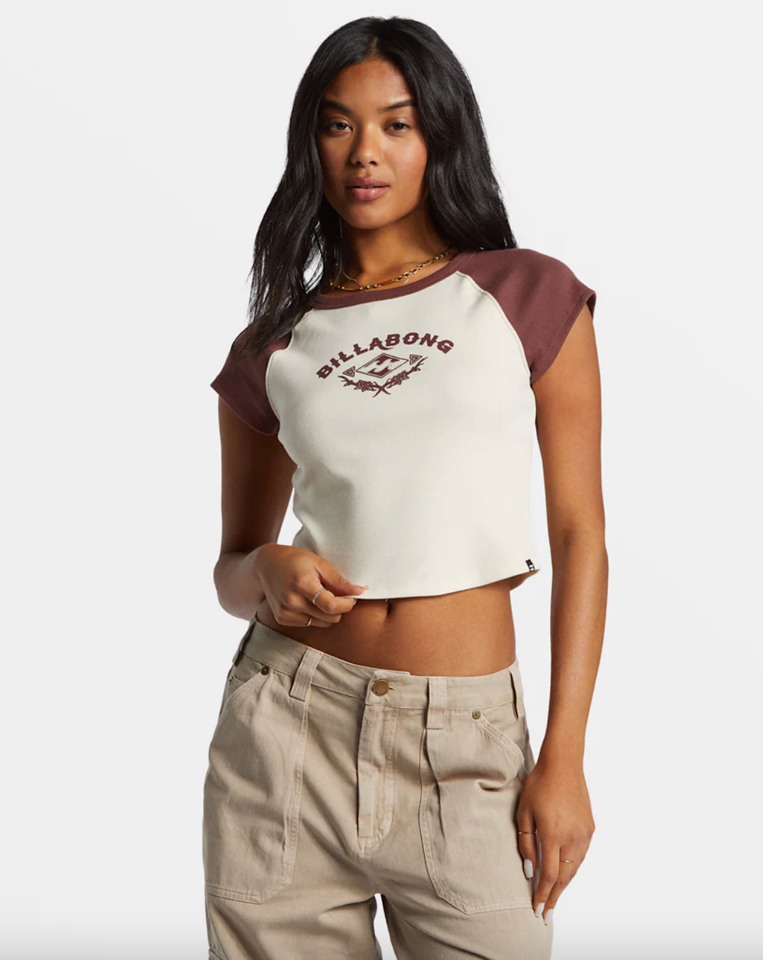 blissed cropped raglan tee