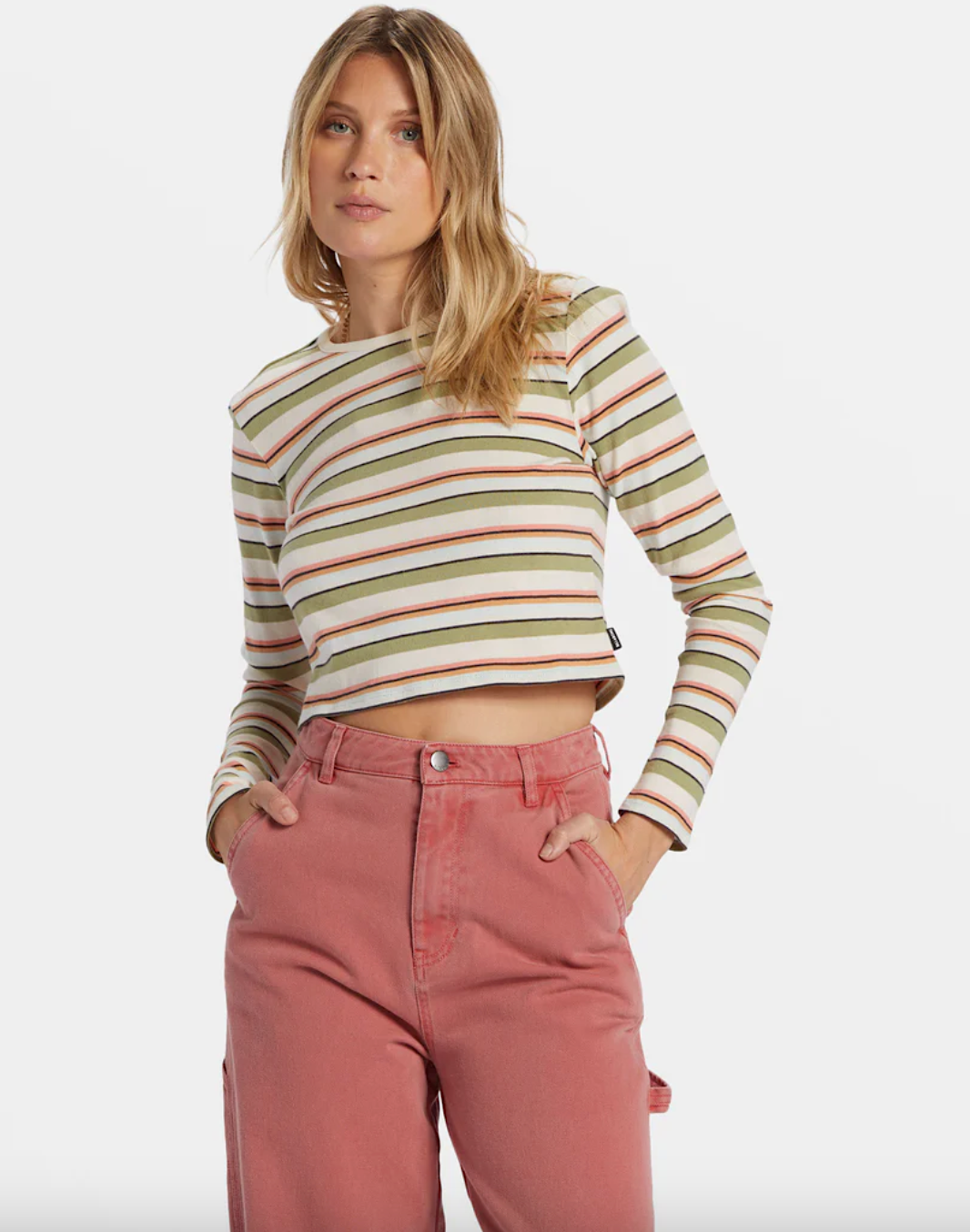 tommy stripped cropped longsleeve