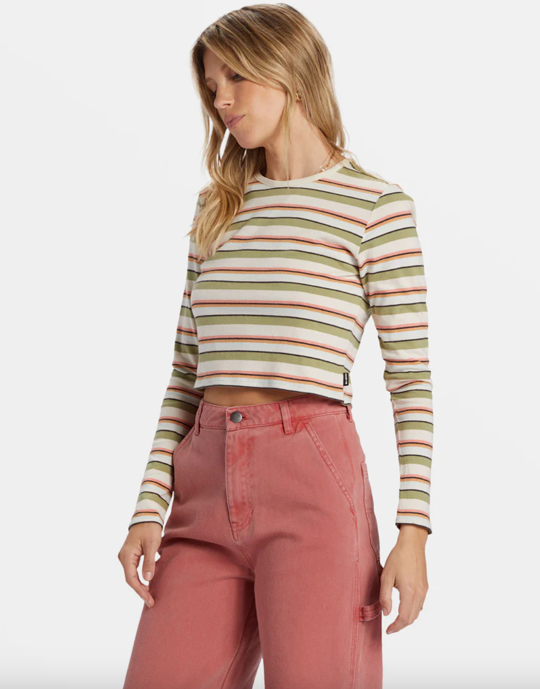 tommy stripped cropped longsleeve