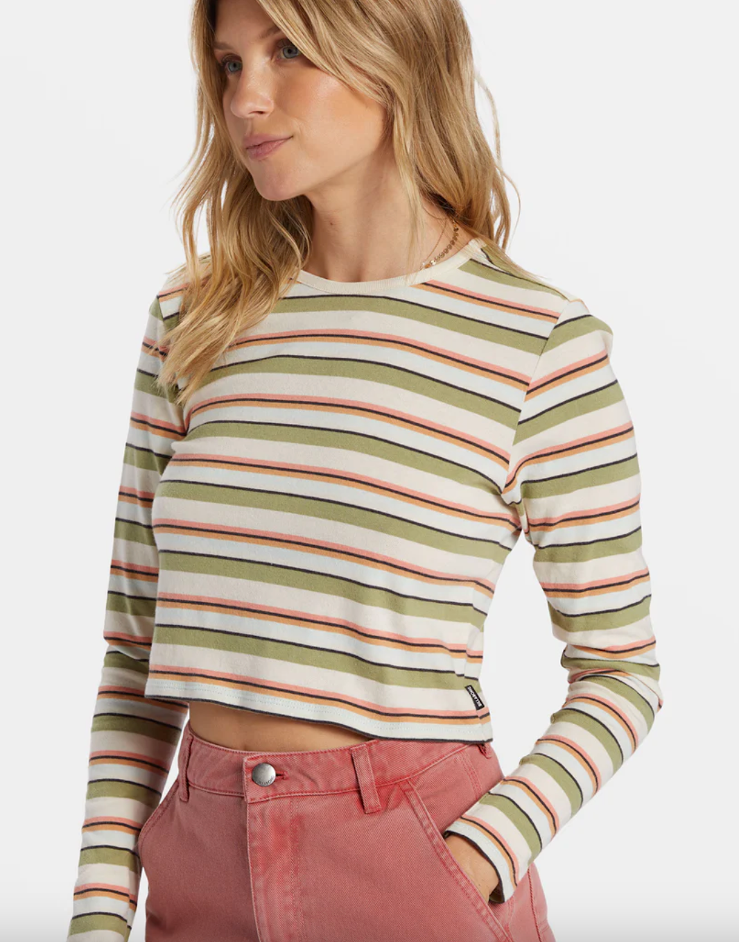 tommy stripped cropped longsleeve