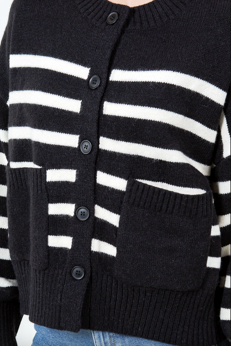 wren striped sweater cardigan