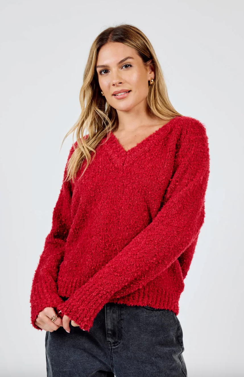 sofia limelight v-neck sweater