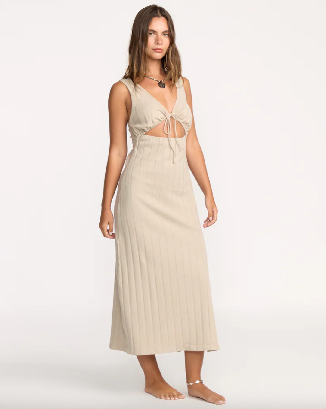 slides midi knit dress