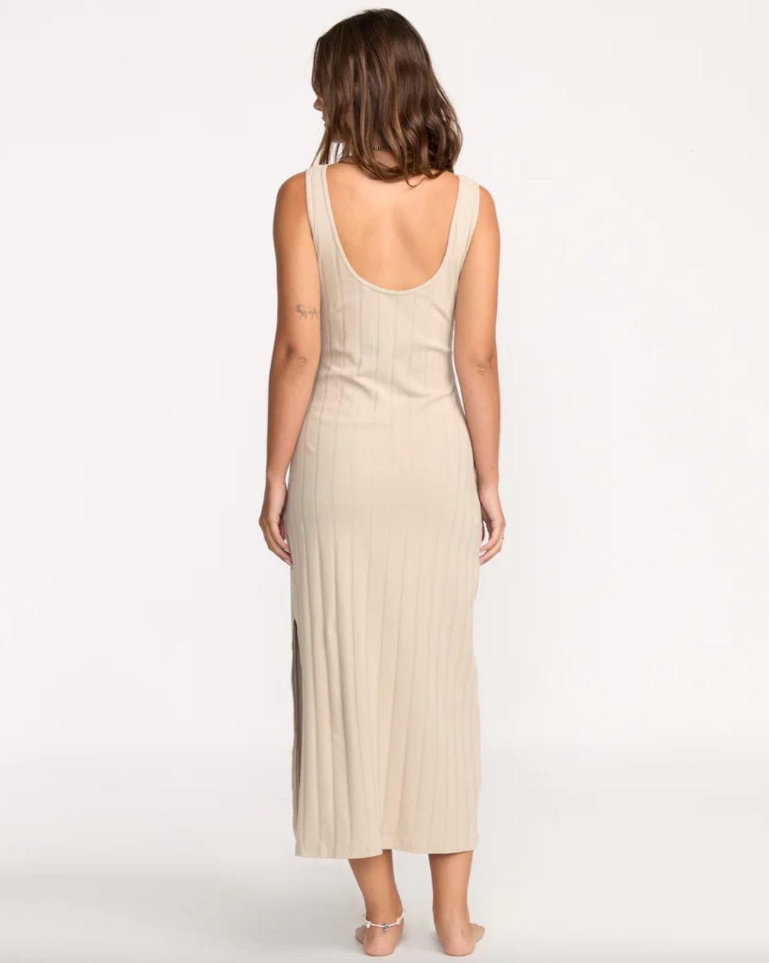 slides midi knit dress