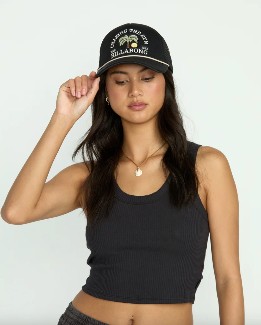 across waves trucker hat