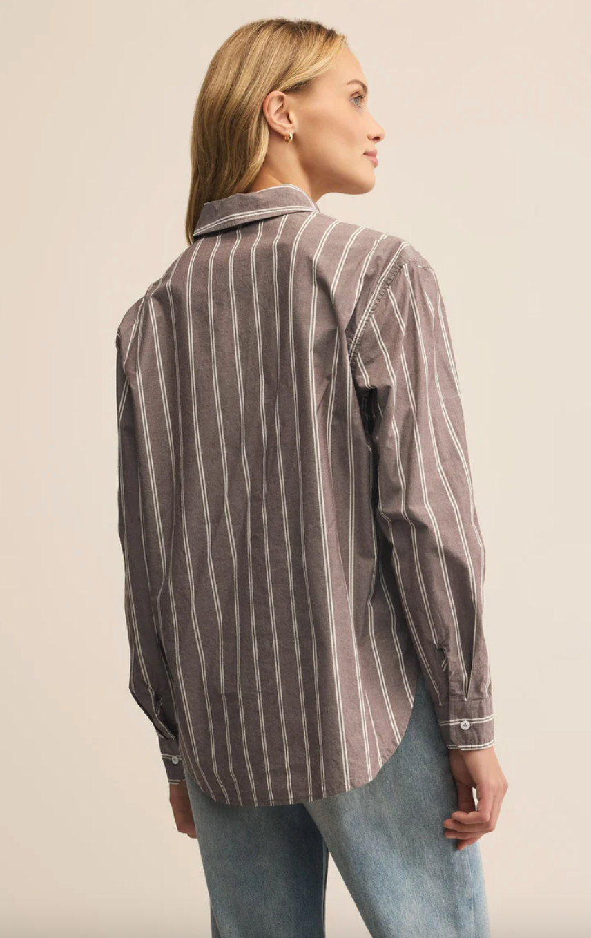 seaport striped poplin shirt