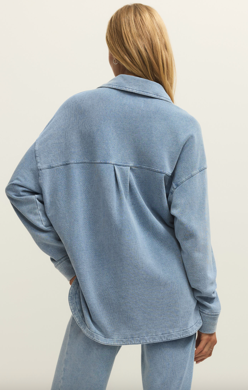 all day knit denim jacket