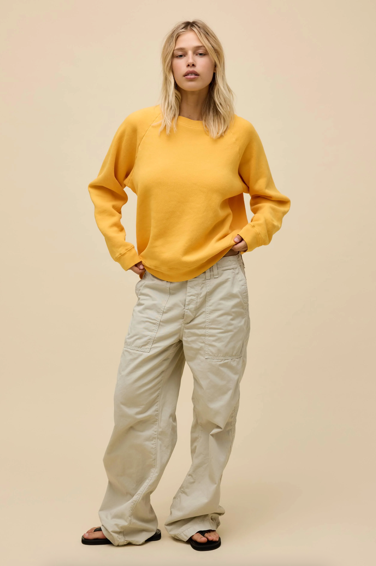 solid vintage raglan sweatshirt