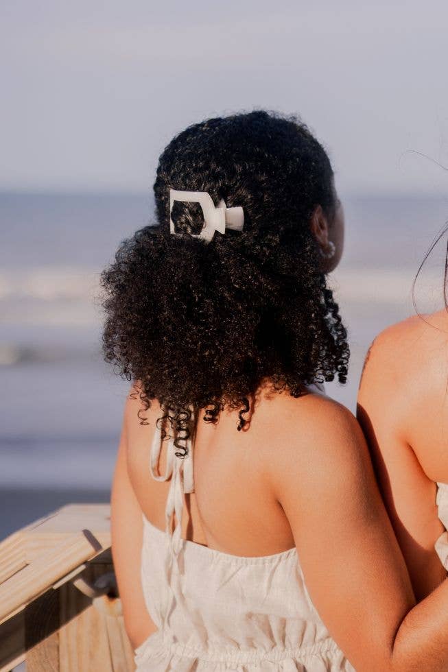 square flat hair clip - small