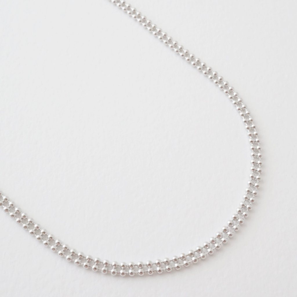 double ball chain necklace