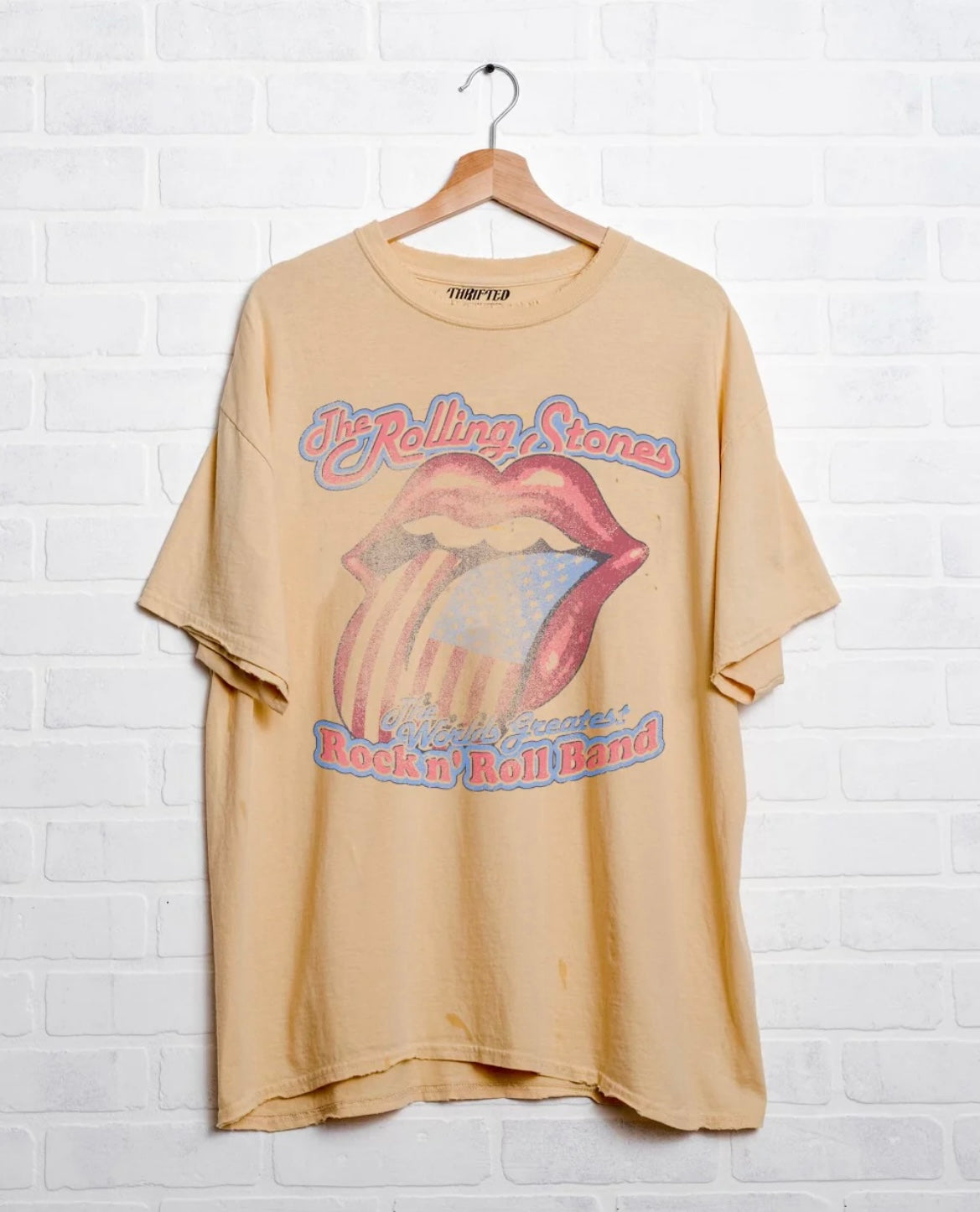 rolling stones world's greatest band thrifted tee
