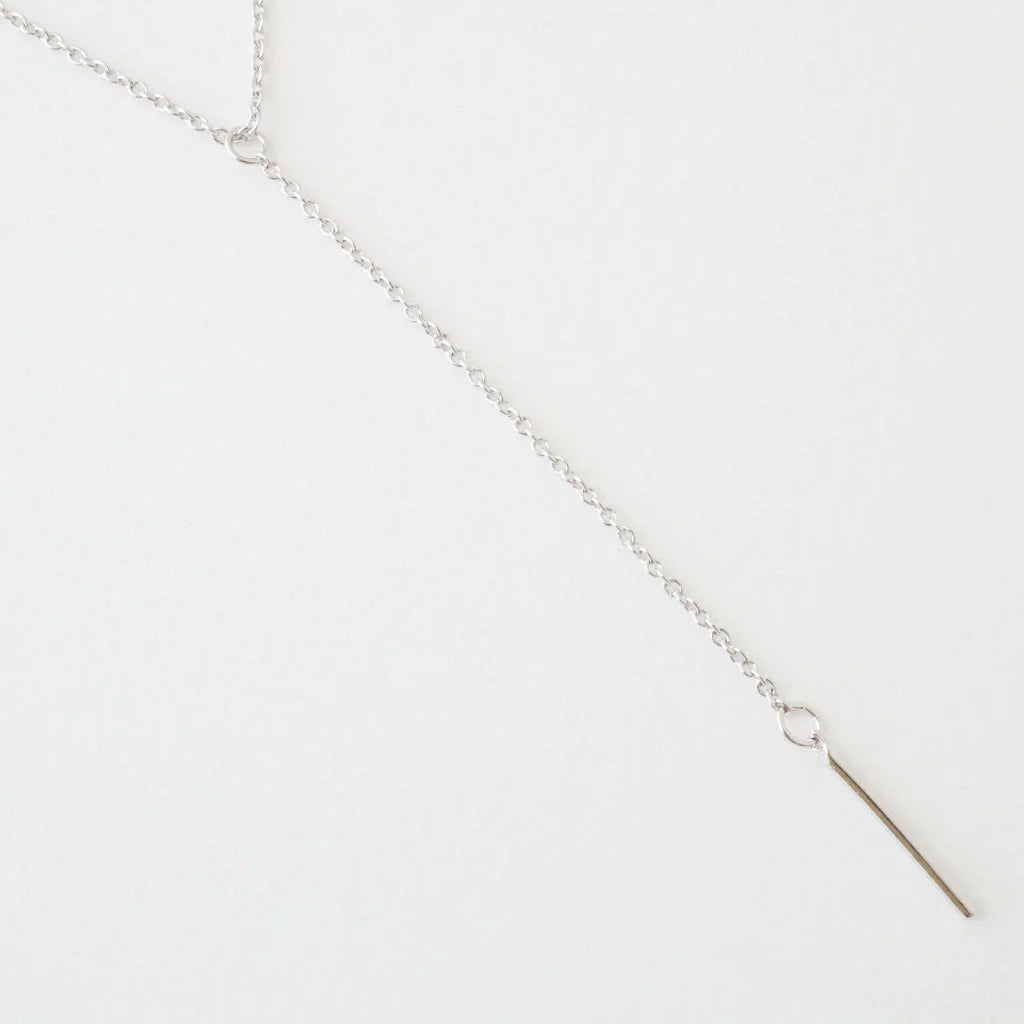 whisper thin lariat bar necklace
