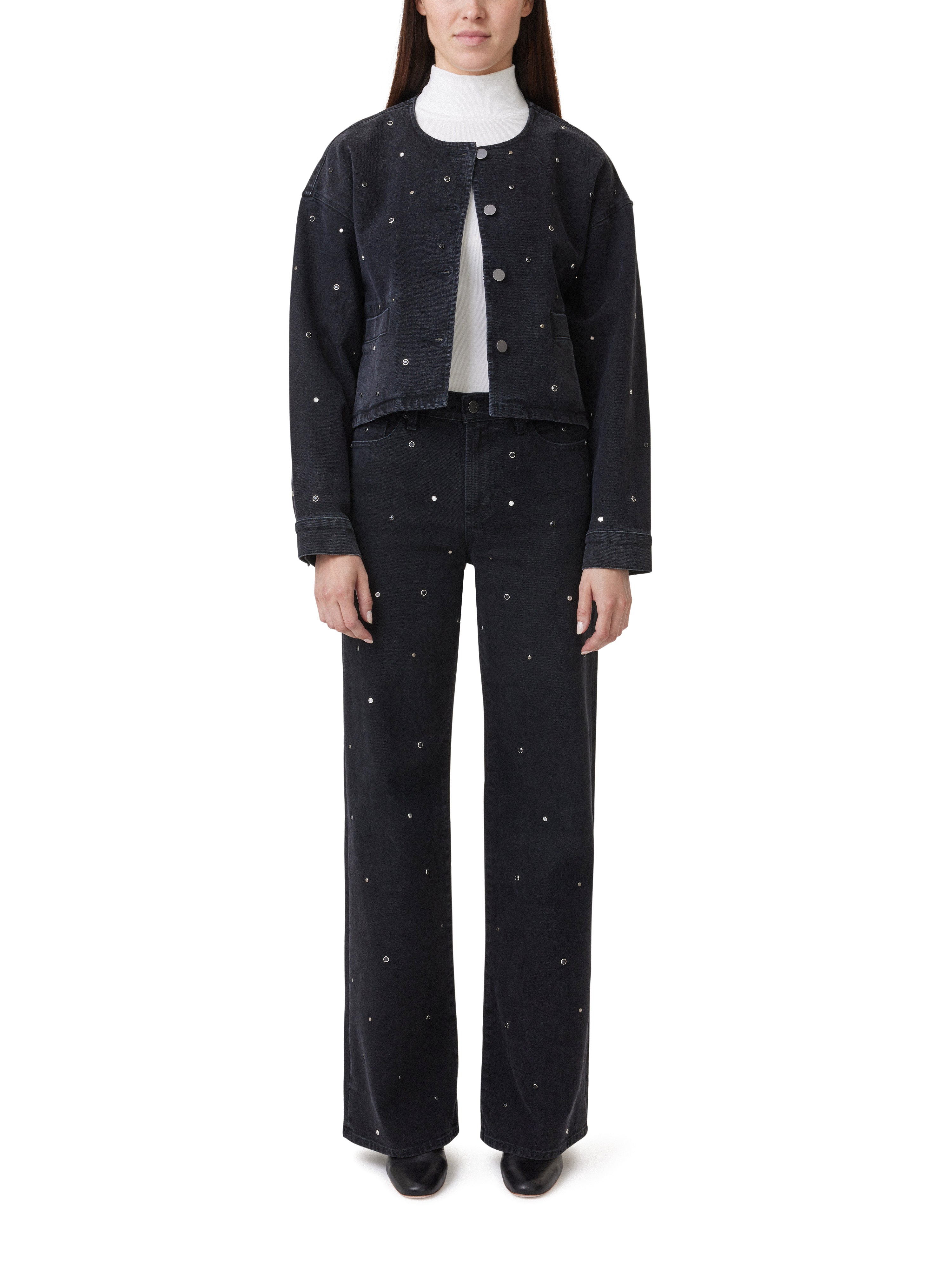 denver hr wide leg grommet - washed black