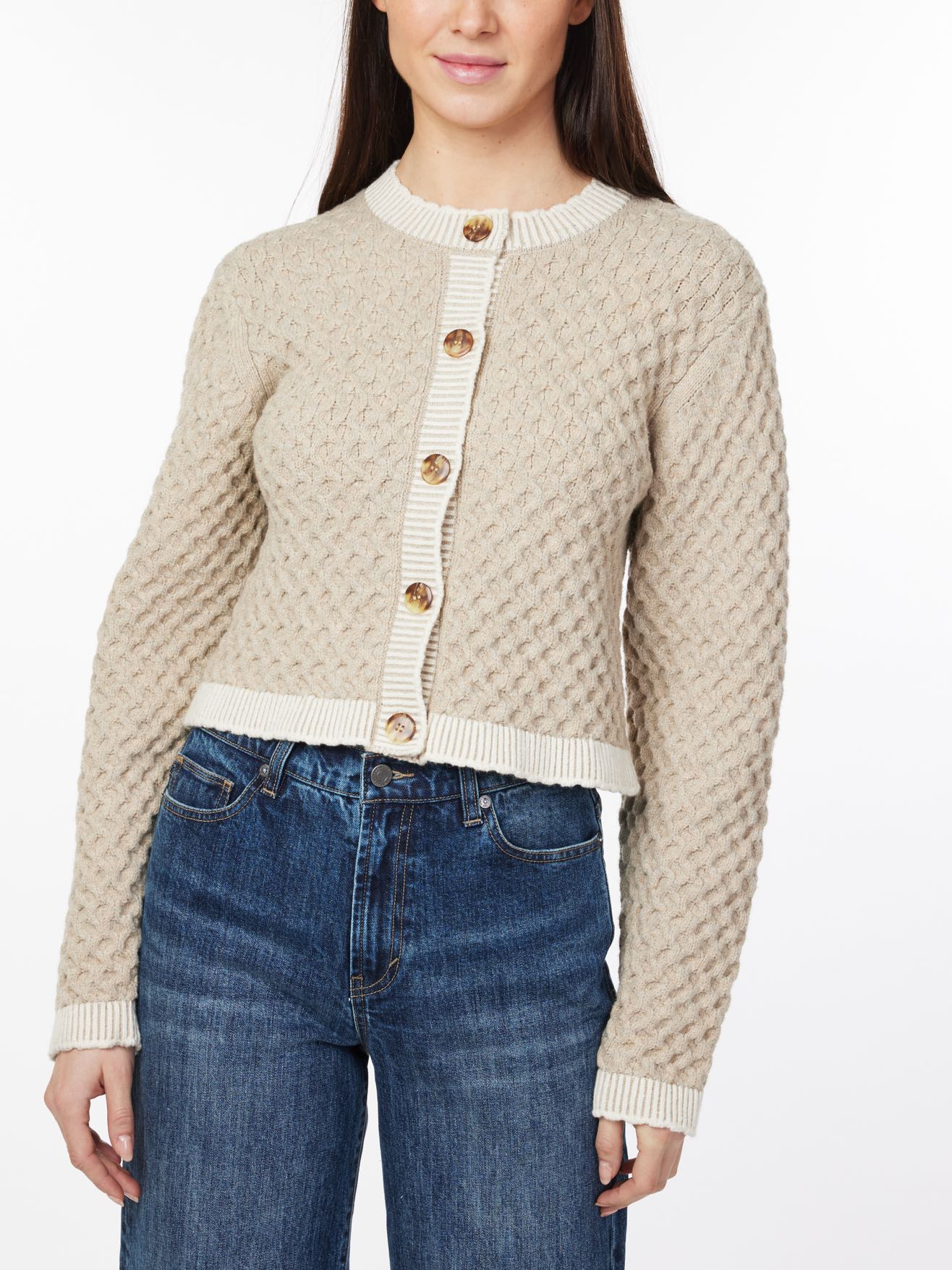 v-neck short cardigan