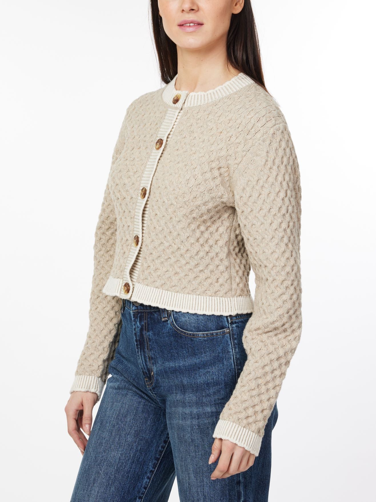 v-neck short cardigan