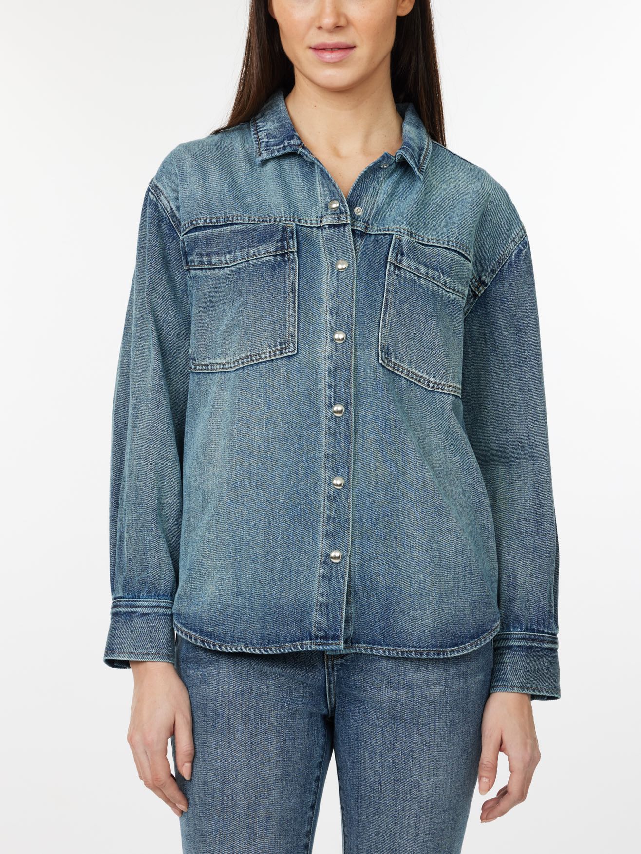 oversized denim shirt