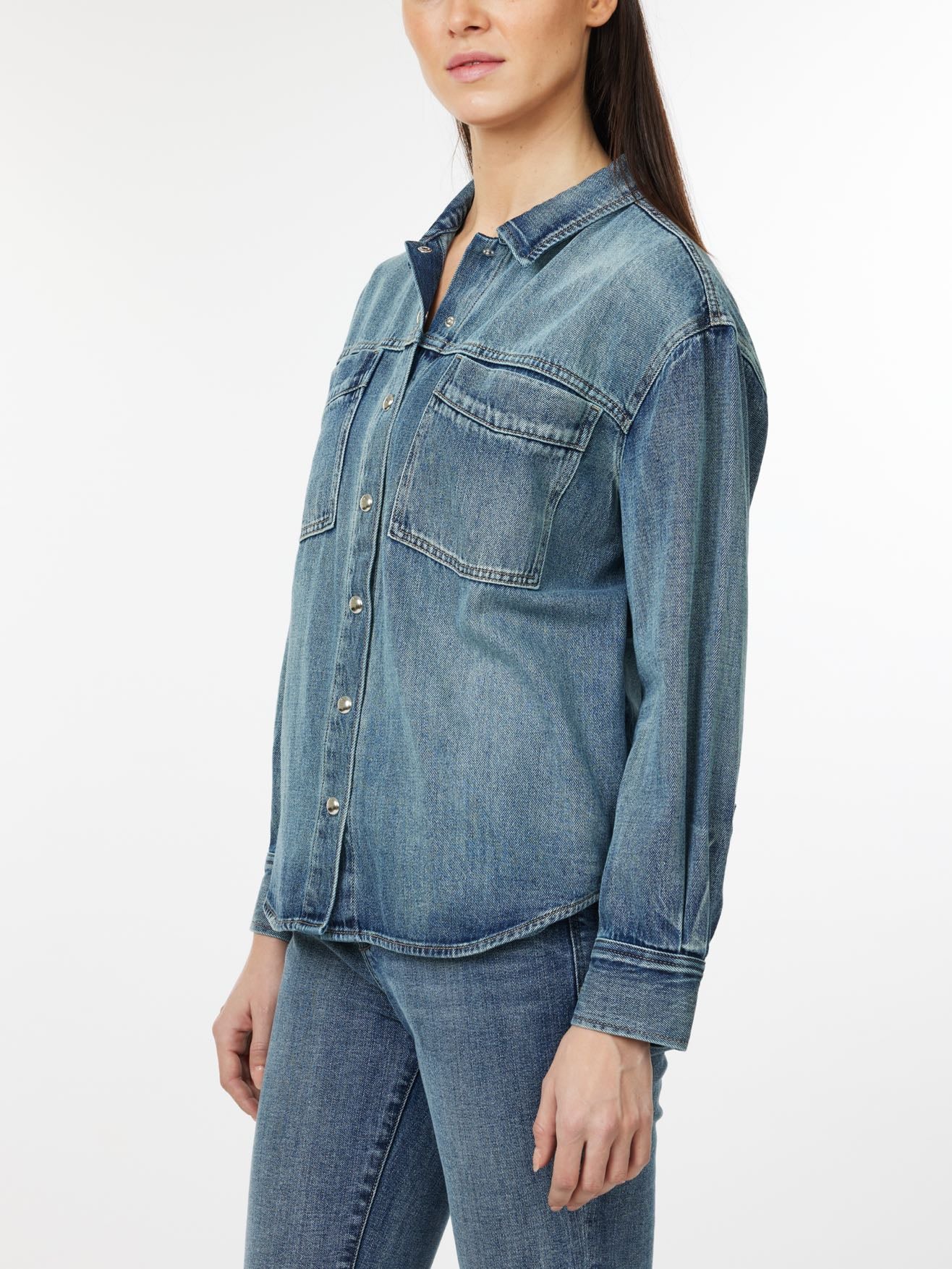 oversized denim shirt