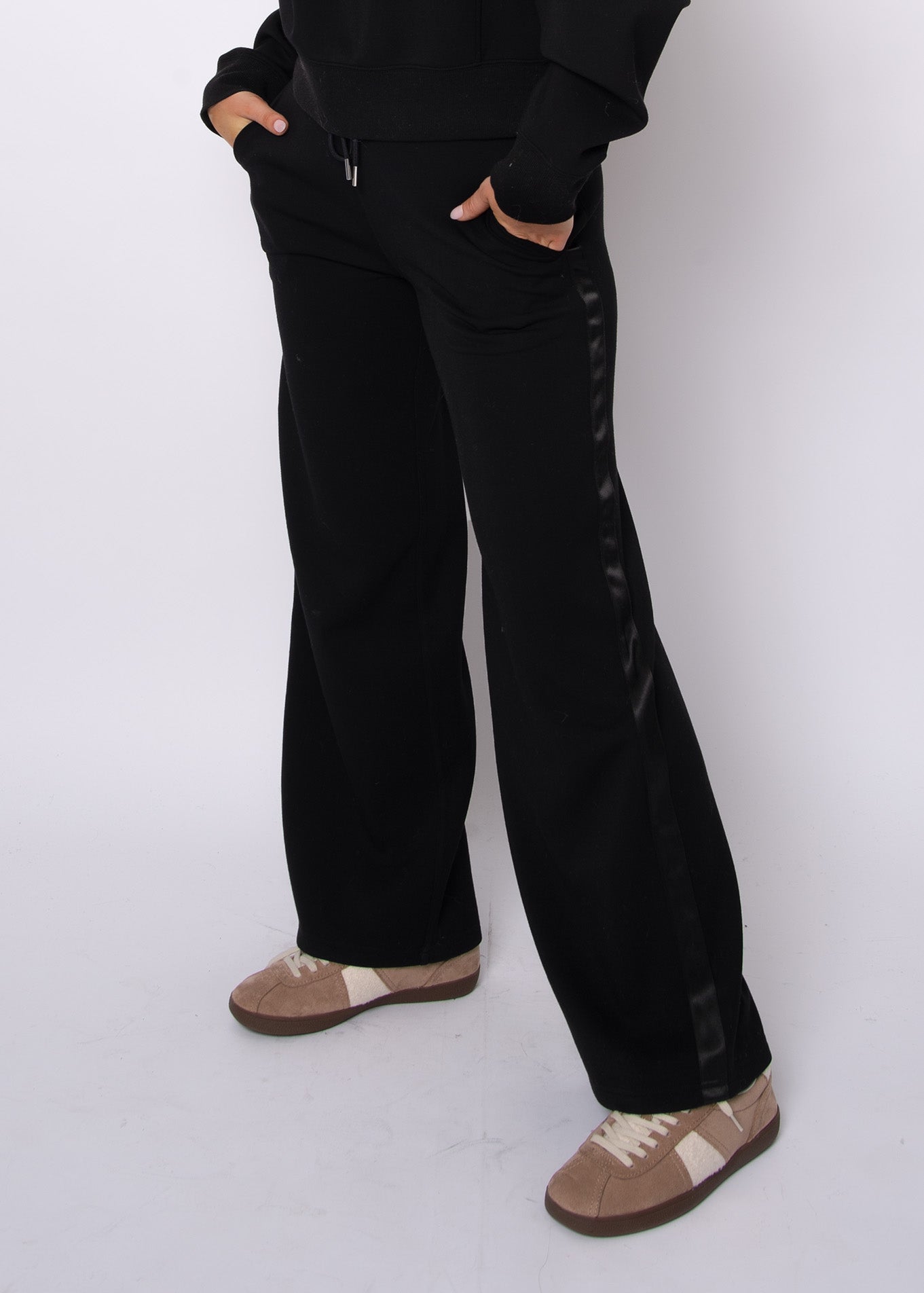 erika satin trim sweatpants