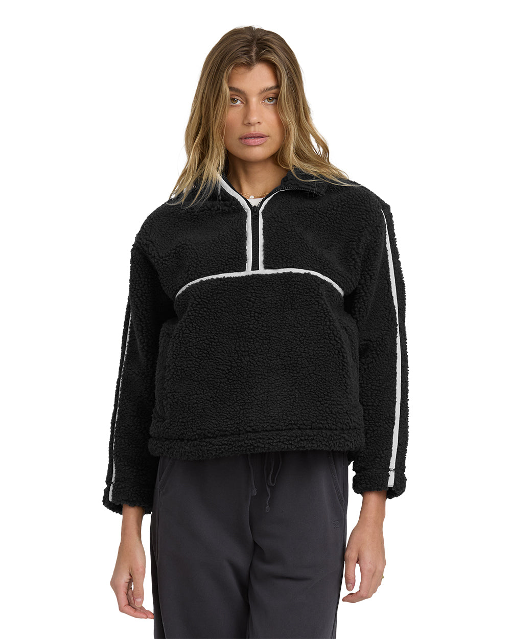 getting warm sherpa half zip