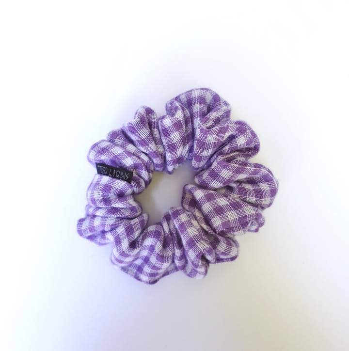 malibu purple plaid scrunchie